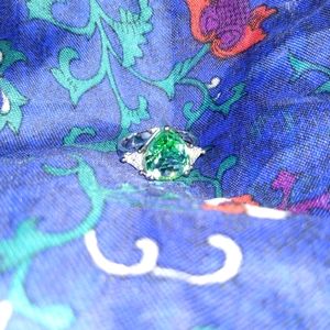 Incredible Green Stone Ring (possibly green diamond, tourmaline, or prasiolite)